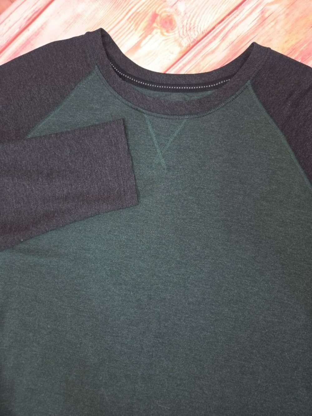 Orvis Mens Raglan Long Sleeve Green Shirt XL